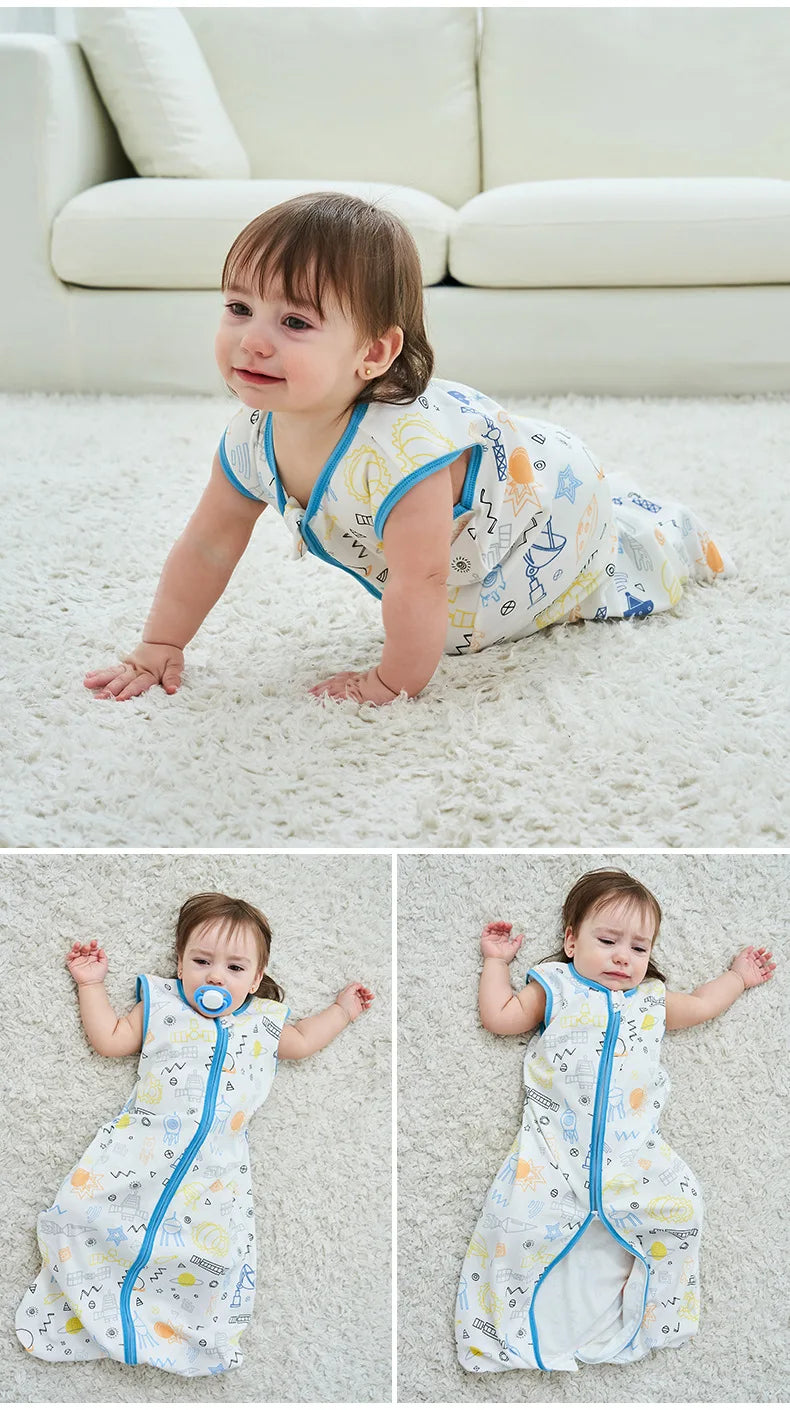 Slaapzak Baby | Mouwloze Zomerslaapzak met Tweewegrits | 3 Maanden tot 4 Jaar