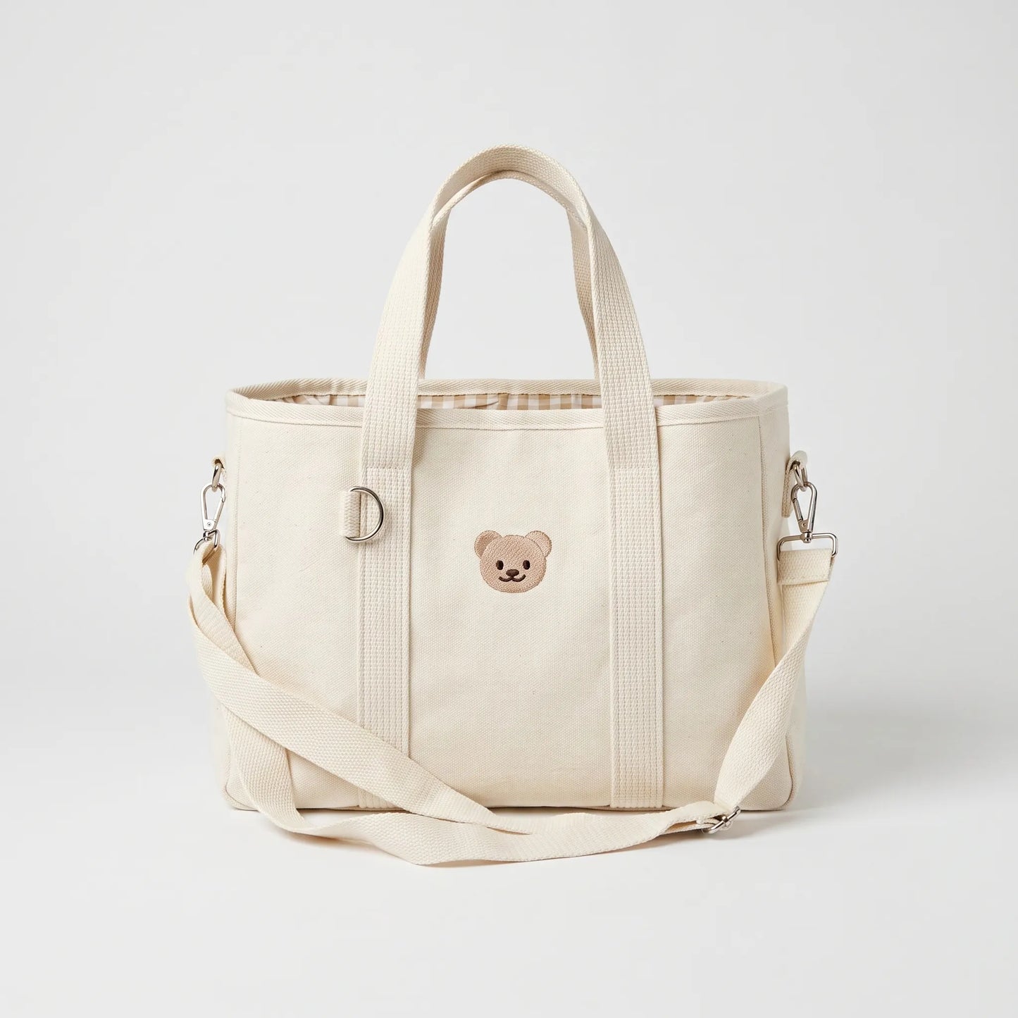 Baby   Diaper Bag - Bear Print Canvas Tote Bag 