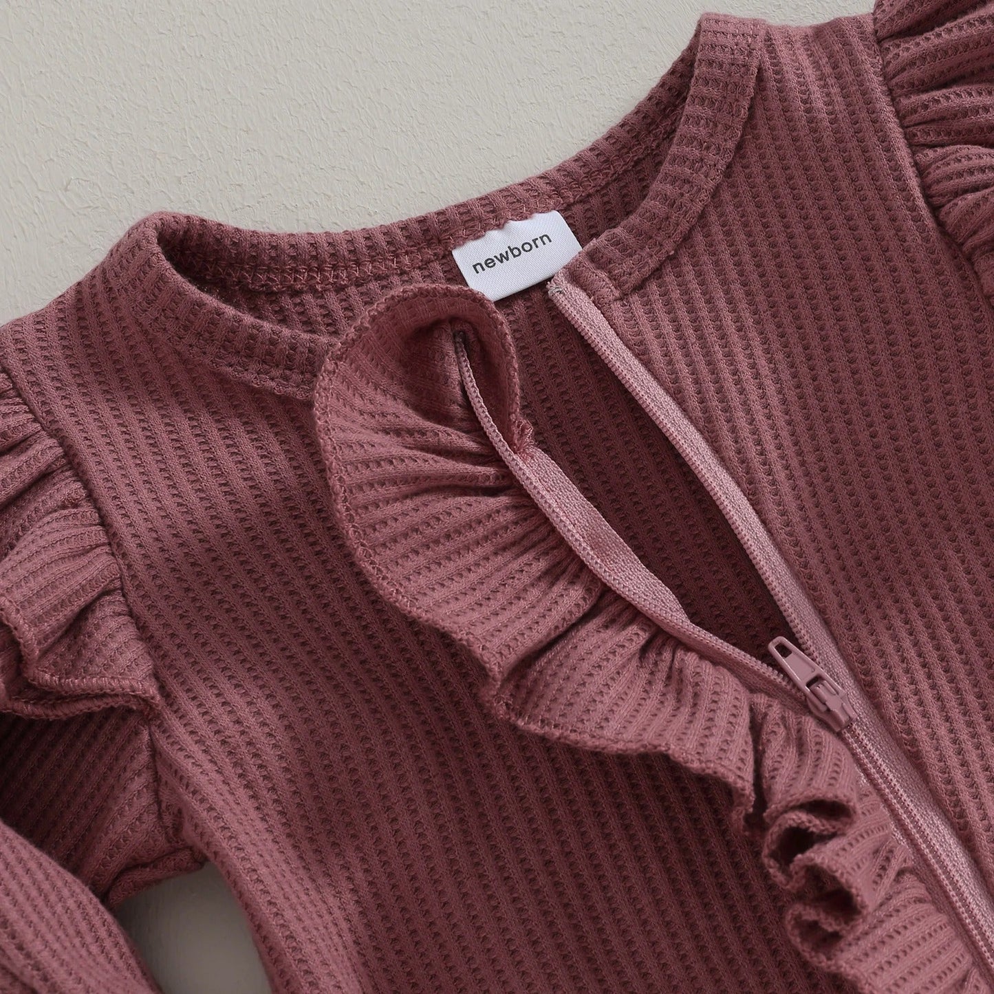 Baby Jumpsuit – Romper Met Lange Mouwen En Ruches Voor Babymeisjes