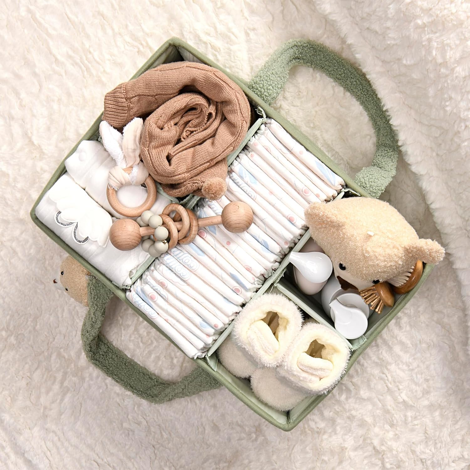 Baby Luier Caddy Organizer – Pluche Opbergcaddy Voor De Babykamer