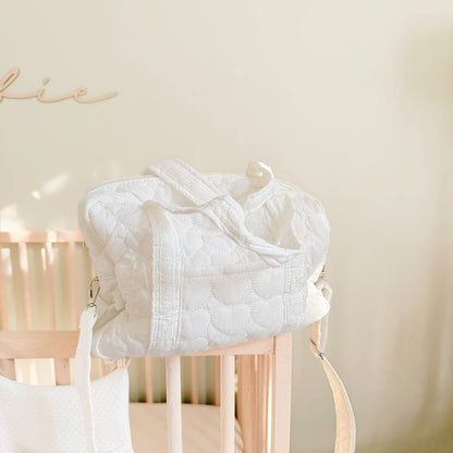 Baby Luiertas Tote Bag – Witte Gewatteerde Luiertas