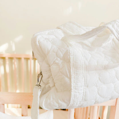 Baby Luiertas Tote Bag – Witte Gewatteerde Luiertas