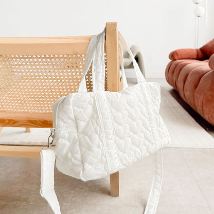 Baby Luiertas Tote Bag – Witte Gewatteerde Luiertas