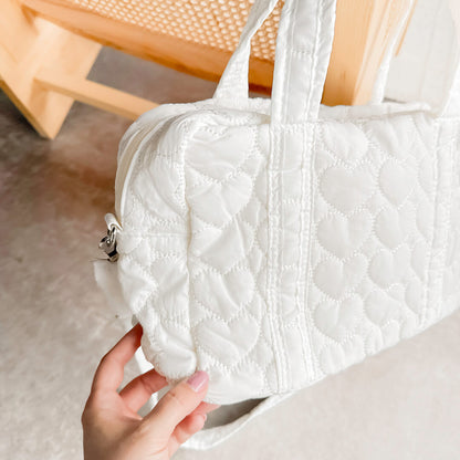 Baby Luiertas Tote Bag – Witte Gewatteerde Luiertas
