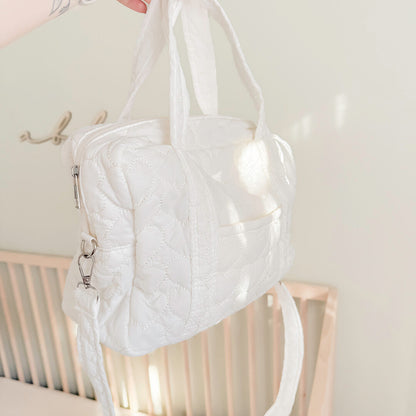 Baby Luiertas Tote Bag – Witte Gewatteerde Luiertas