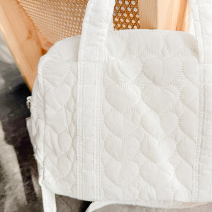 Baby Luiertas Tote Bag – Witte Gewatteerde Luiertas
