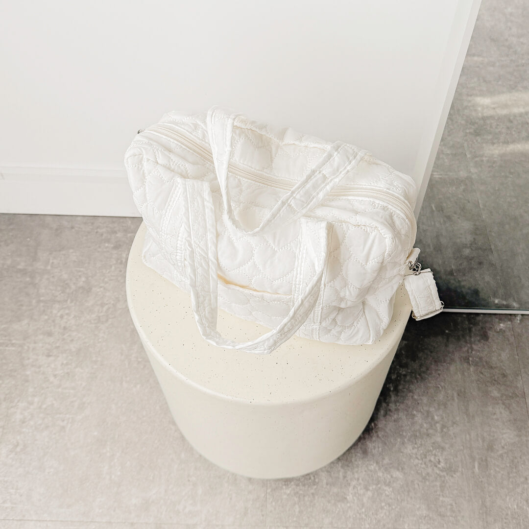 Baby Luiertas Tote Bag – Witte Gewatteerde Luiertas