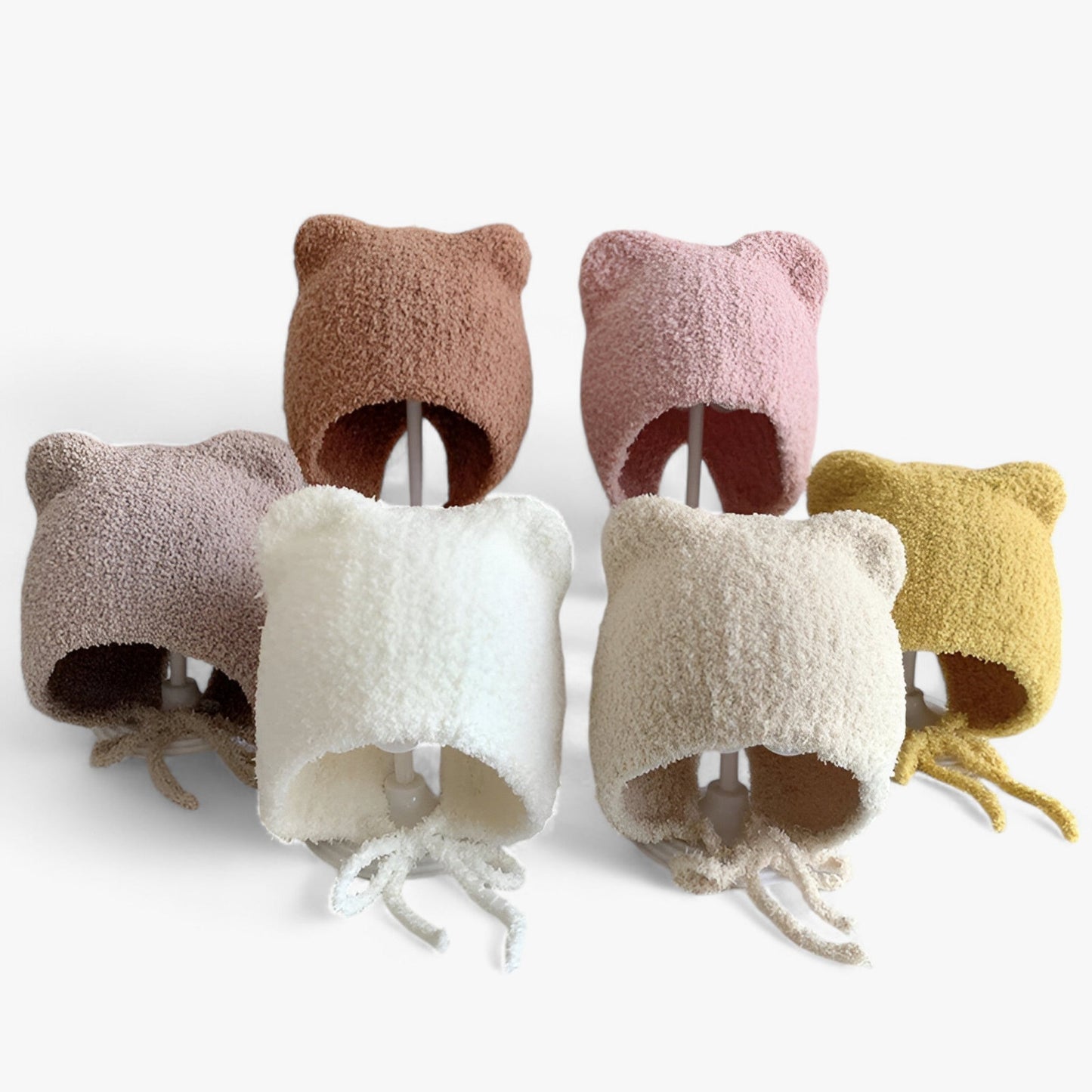 Baby Muts Met Berenoortjes – Pluizige Wintermuts Met Oorkleppen Voor Baby's