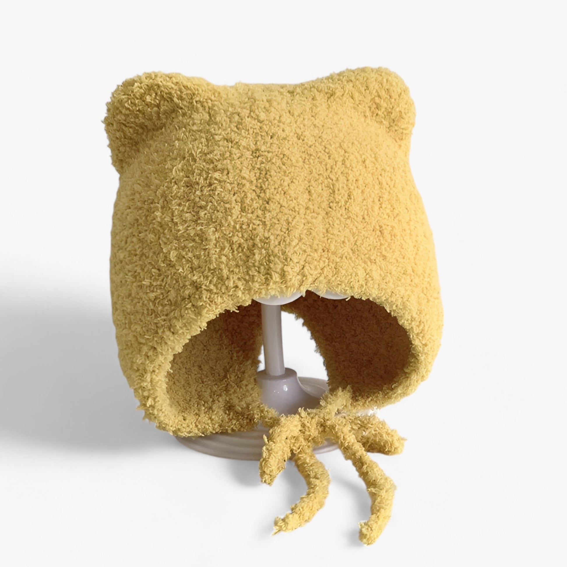 Baby Muts Met Berenoortjes – Pluizige Wintermuts Met Oorkleppen Voor Baby's