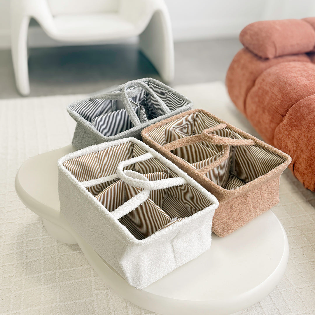 Baby Opbergmand – Caddy Organizer Met Handvatten En Meerdere Vakken