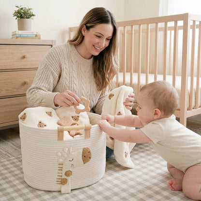 Baby Opbergmand – Witte Giraffe Opbergmand