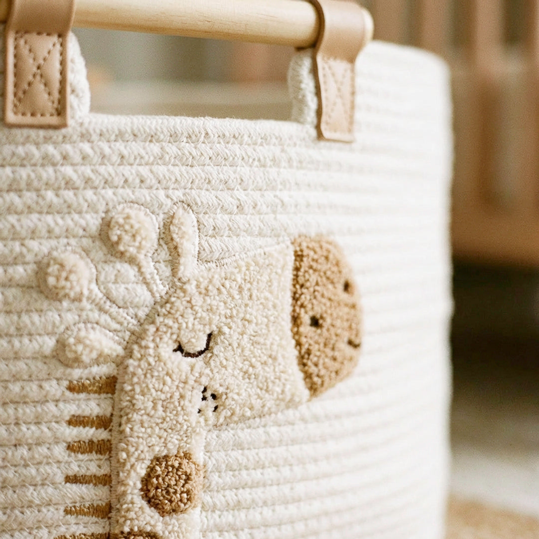 Baby Opbergmand – Witte Giraffe Opbergmand