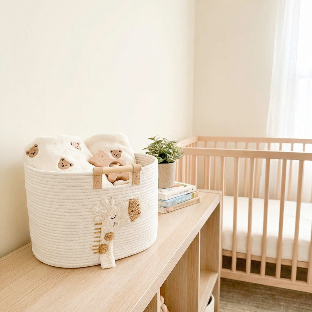 Baby Opbergmand – Witte Giraffe Opbergmand