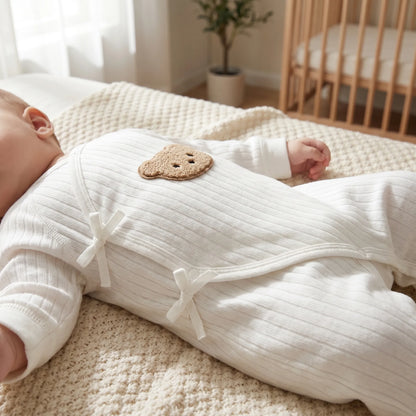 Baby Romper - Zachte Beerprint Jumpsuit Voor Pasgeborene