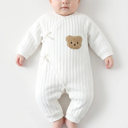 Baby Romper - Zachte Beerprint Jumpsuit Voor Pasgeborene