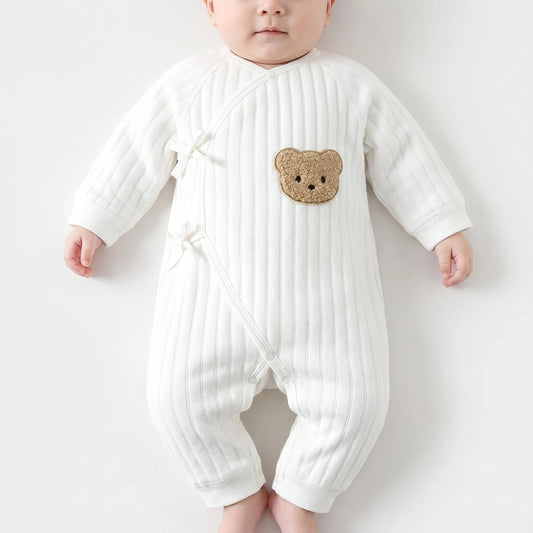 Baby Romper - Zachte Beerprint Jumpsuit Voor Pasgeborene