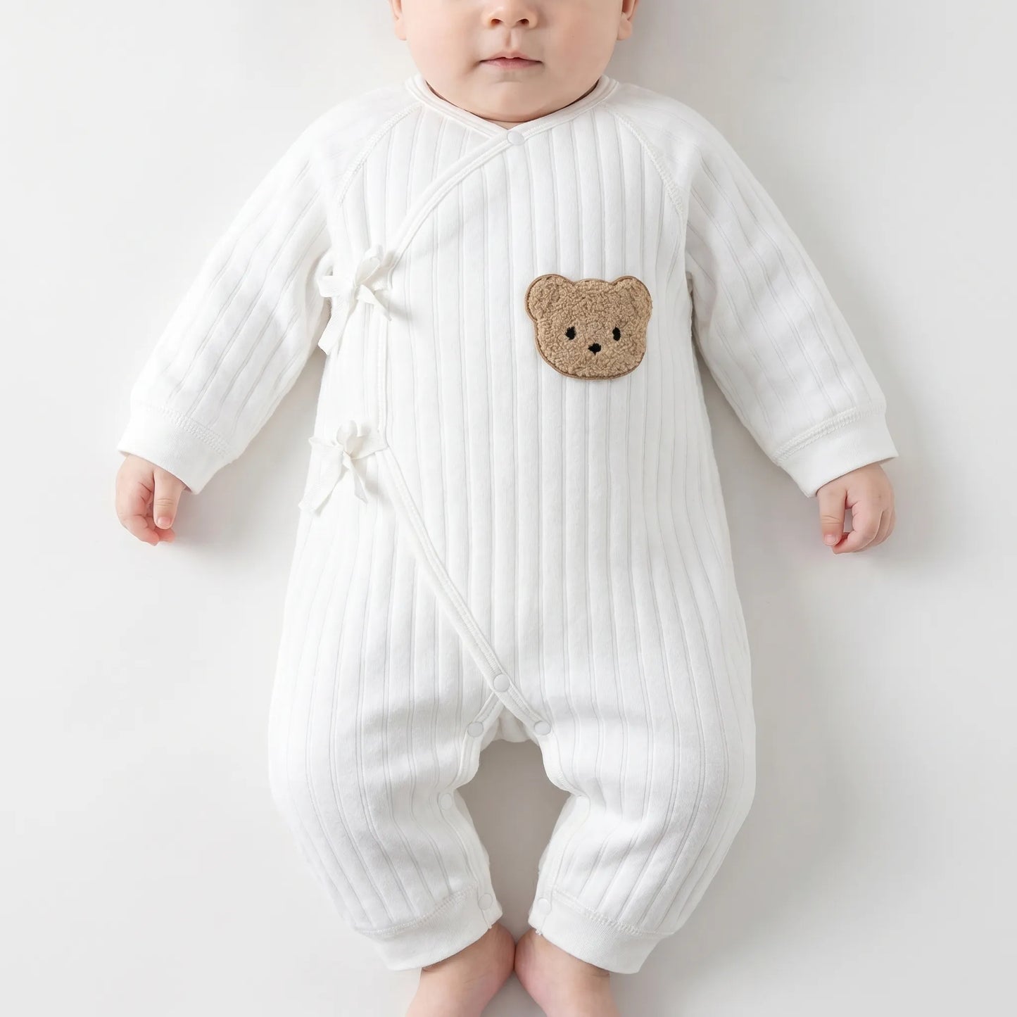 Baby Romper - Zachte Beerprint Jumpsuit Voor Pasgeborene