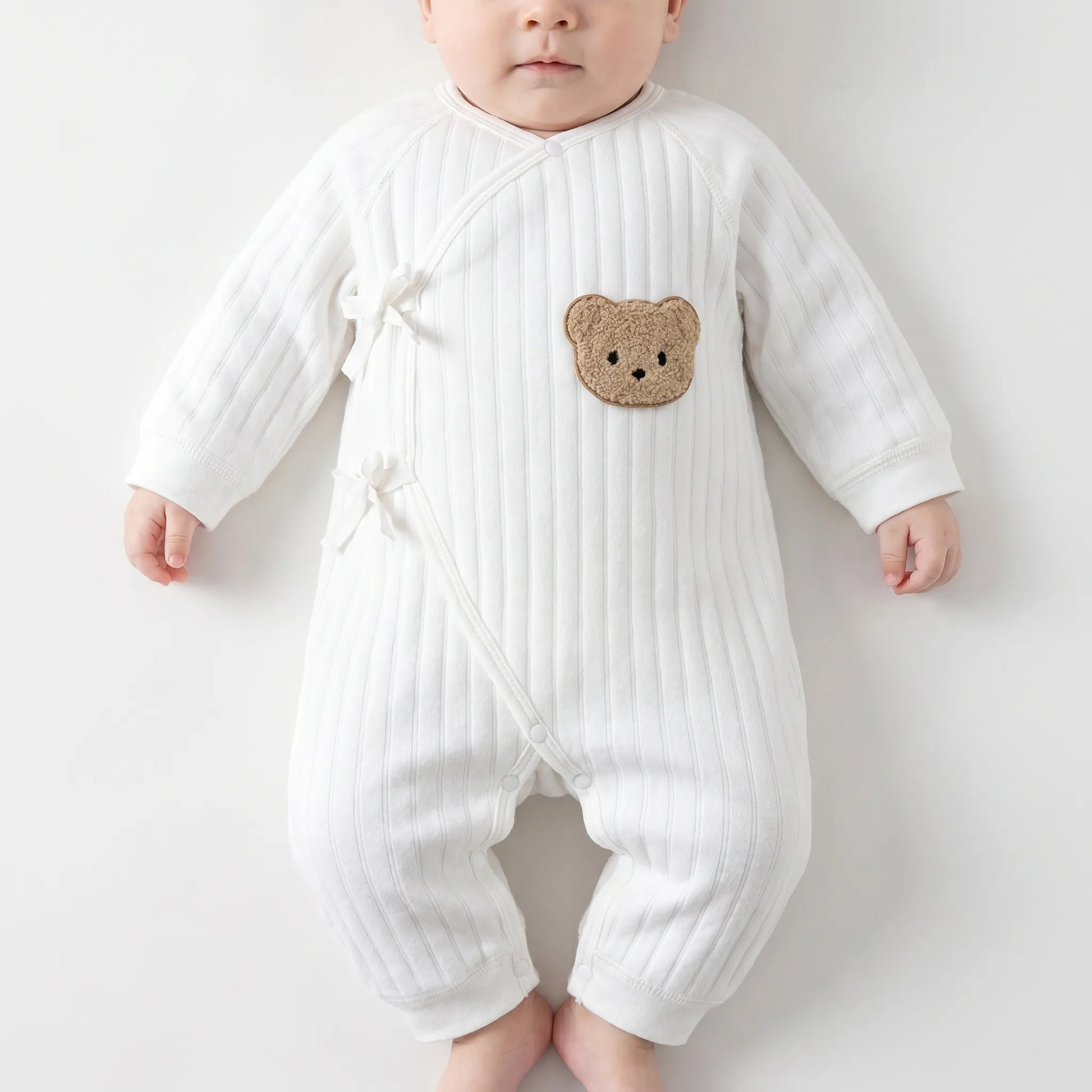 Baby Romper - Zachte Beerprint Jumpsuit Voor Pasgeborene