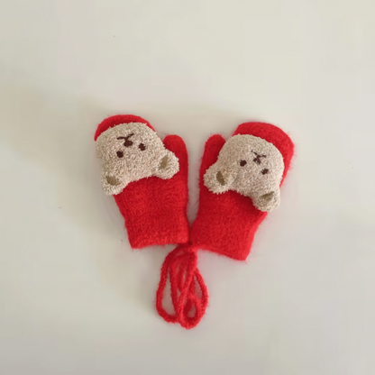 Baby Wantjes Gebreid | Warme Handschoenen met Berenmotief | 8 Kleuren