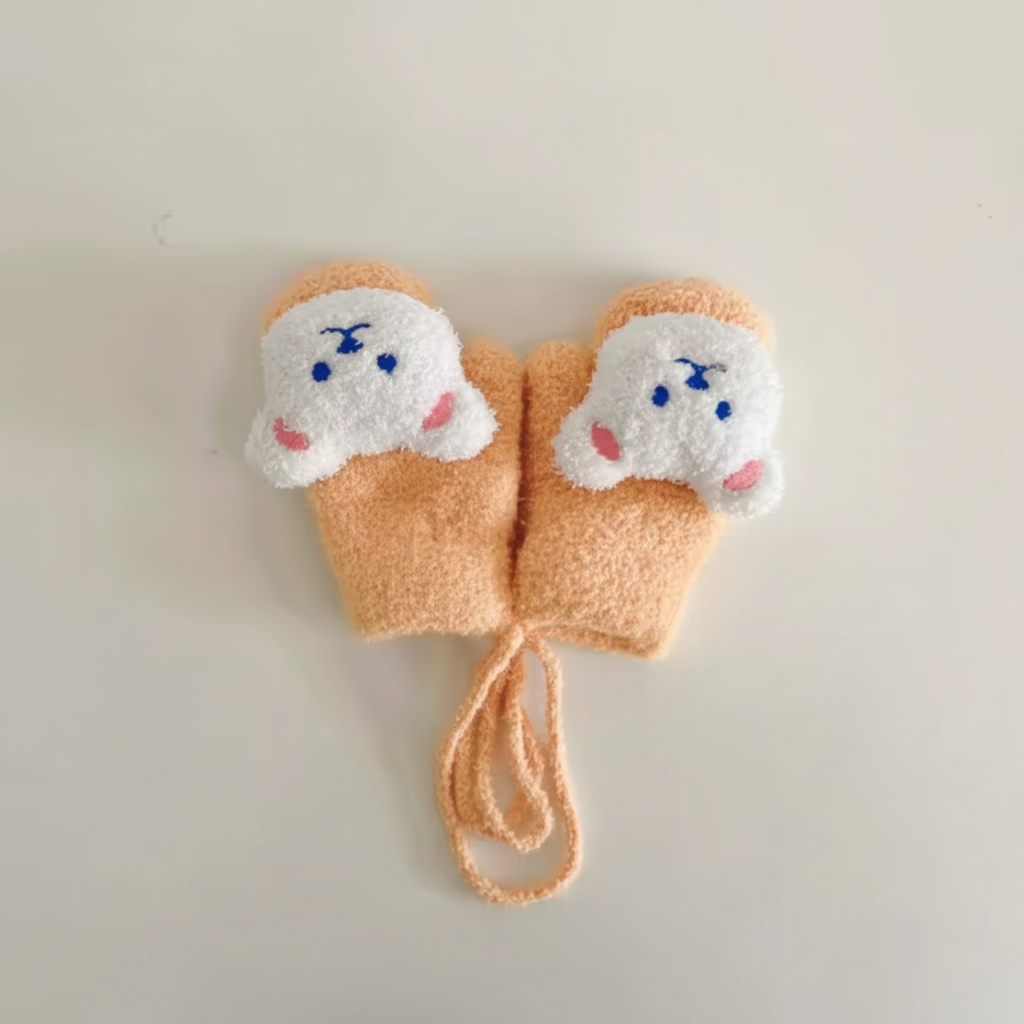 Baby Wantjes Gebreid | Warme Handschoenen met Berenmotief | 8 Kleuren