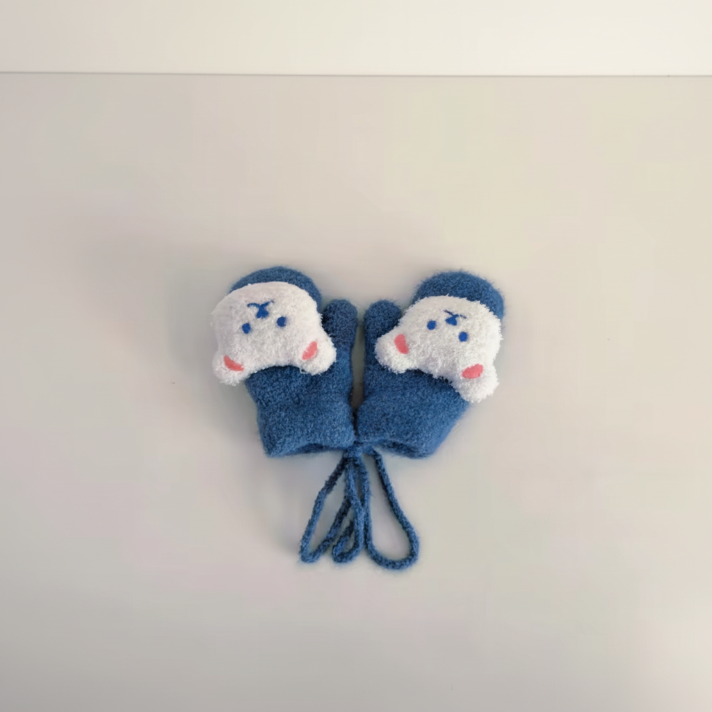 Baby Wantjes Gebreid | Warme Handschoenen met Berenmotief | 8 Kleuren