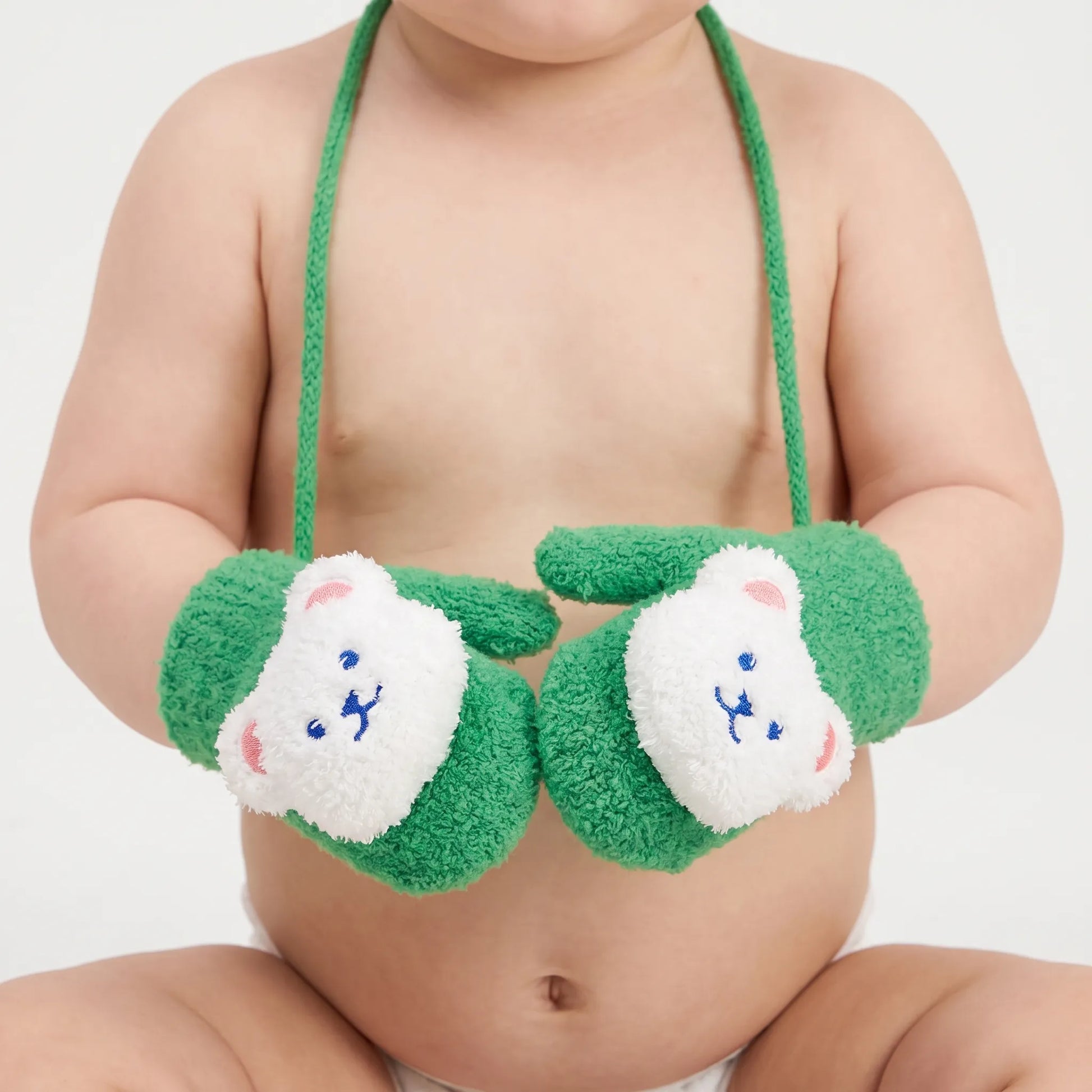 Baby Wantjes Gebreid | Warme Handschoenen met Berenmotief | 8 Kleuren