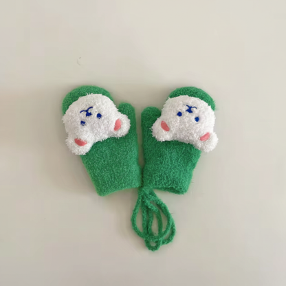 Baby Wantjes Gebreid | Warme Handschoenen met Berenmotief | 8 Kleuren