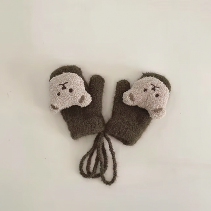 Baby Wantjes Gebreid | Warme Handschoenen met Berenmotief | 8 Kleuren