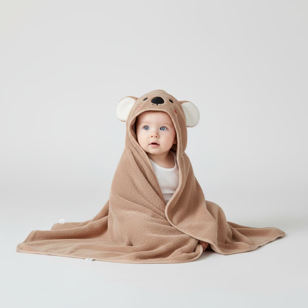 Babyhanddoek Met Dierenkap – Baby Badcape Met Capuchon