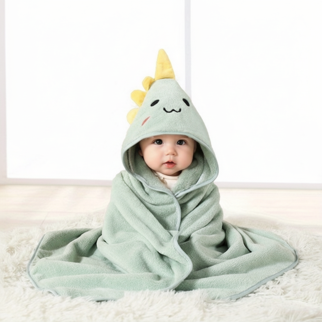 Babyhanddoek Met Dierenkap – Baby Badcape Met Capuchon