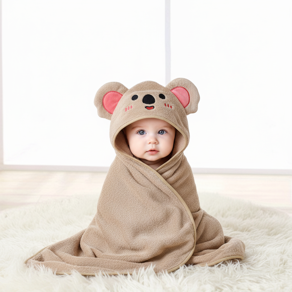 Babyhanddoek Met Dierenkap – Baby Badcape Met Capuchon