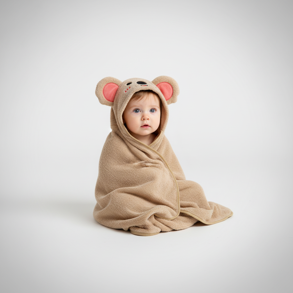 Babyhanddoek Met Dierenkap – Baby Badcape Met Capuchon