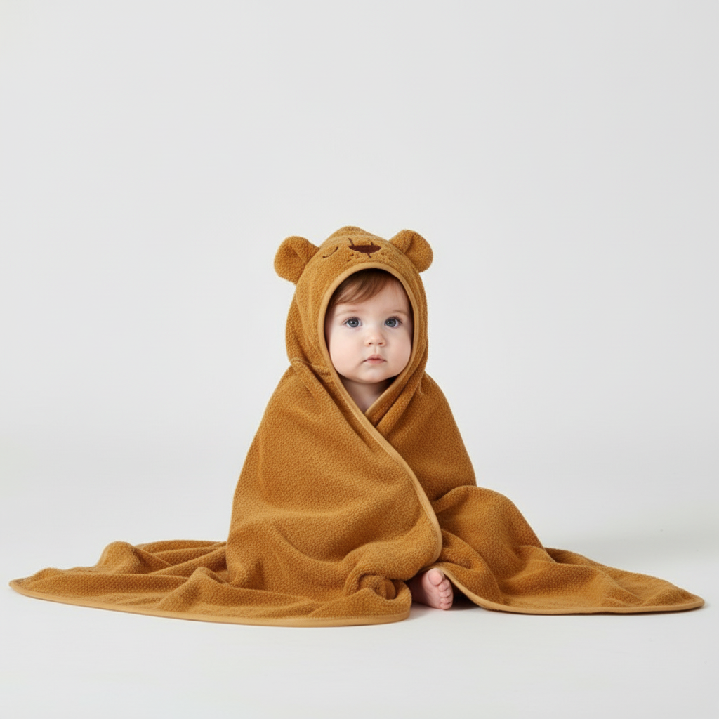 Babyhanddoek Met Dierenkap – Baby Badcape Met Capuchon