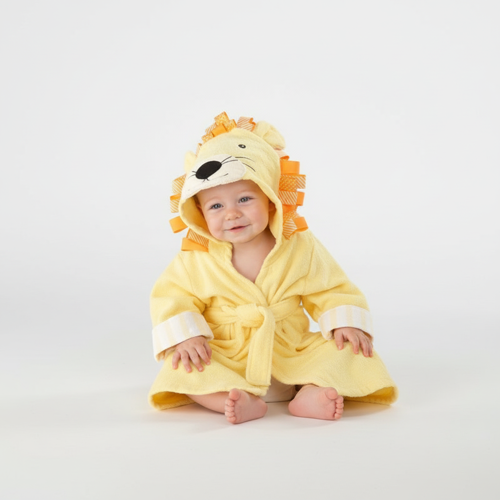 Babyhanddoek Met Dierenprint – Schattige Baby Badhanddoek Met Capuchon