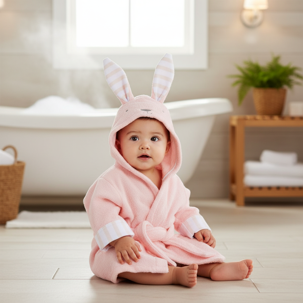 Babyhanddoek Met Dierenprint – Schattige Baby Badhanddoek Met Capuchon