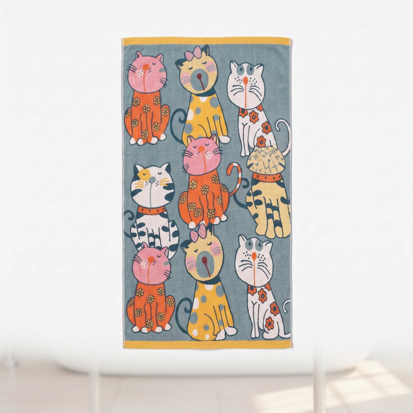 Babyhanddoek Met Kattenprint – Schattige Baby Badhanddoek