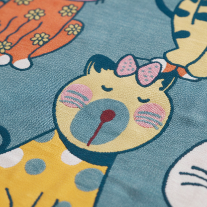 Babyhanddoek Met Kattenprint – Schattige Baby Badhanddoek