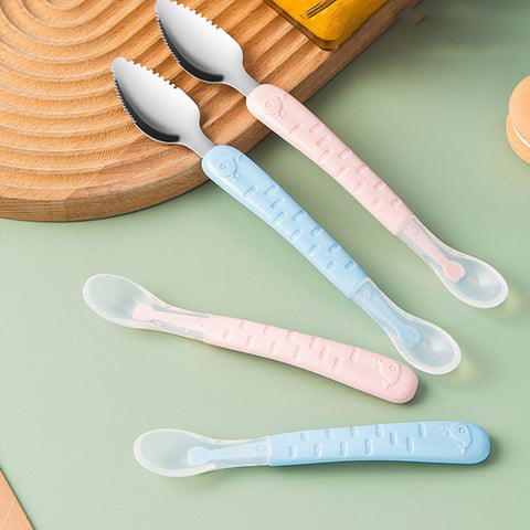 Babylepel – Veilige 2-in-1 Siliconen Lepel Voor Peuters