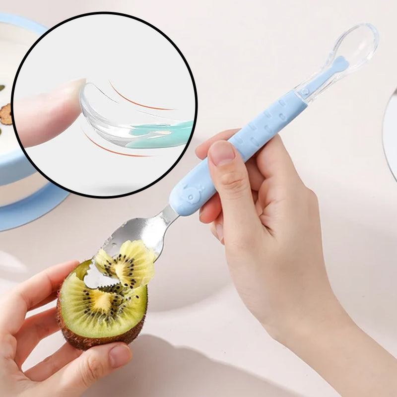 Babylepel – Veilige 2-in-1 Siliconen Lepel Voor Peuters