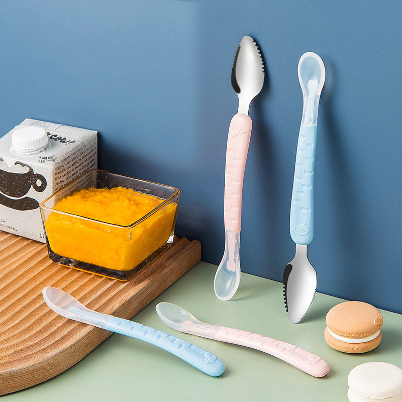 Babylepel – Veilige 2-in-1 Siliconen Lepel Voor Peuters