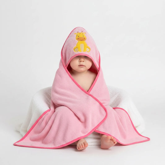 Badcape Baby met Capuchon | Zachte Badstof van 100% Katoen | OEKO TEX Gecertificeerd