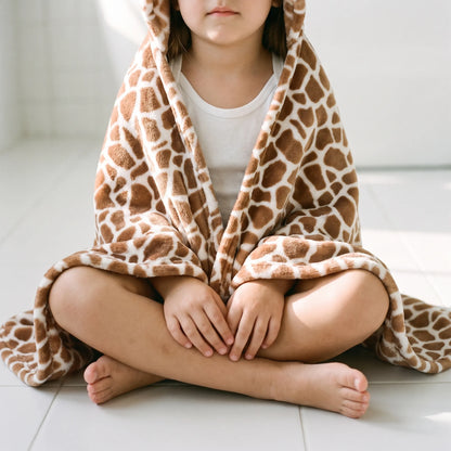 Badcape Kind | Capuchon Handdoek met Dieren | Badponcho Baby