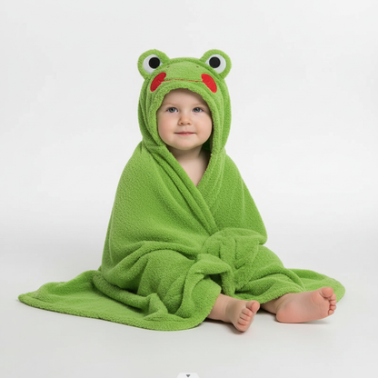 Badcape Kind | Capuchon Handdoek met Dieren | Badponcho Baby
