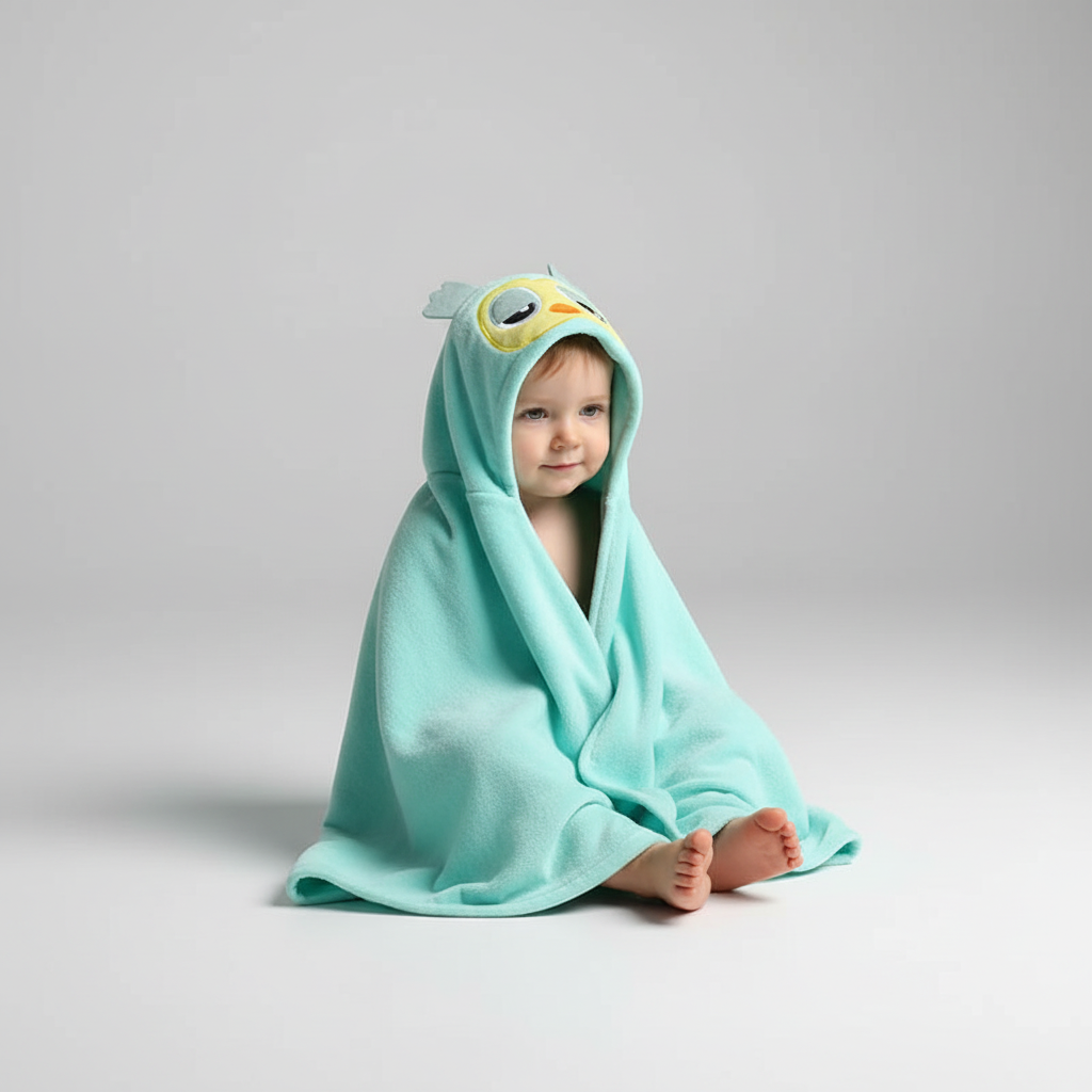 Badcape Kind | Capuchon Handdoek met Dieren | Badponcho Baby