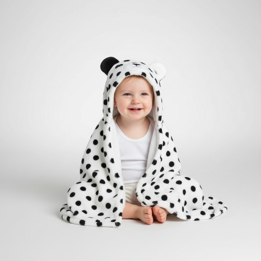 Badcape Kind | Capuchon Handdoek met Dieren | Badponcho Baby