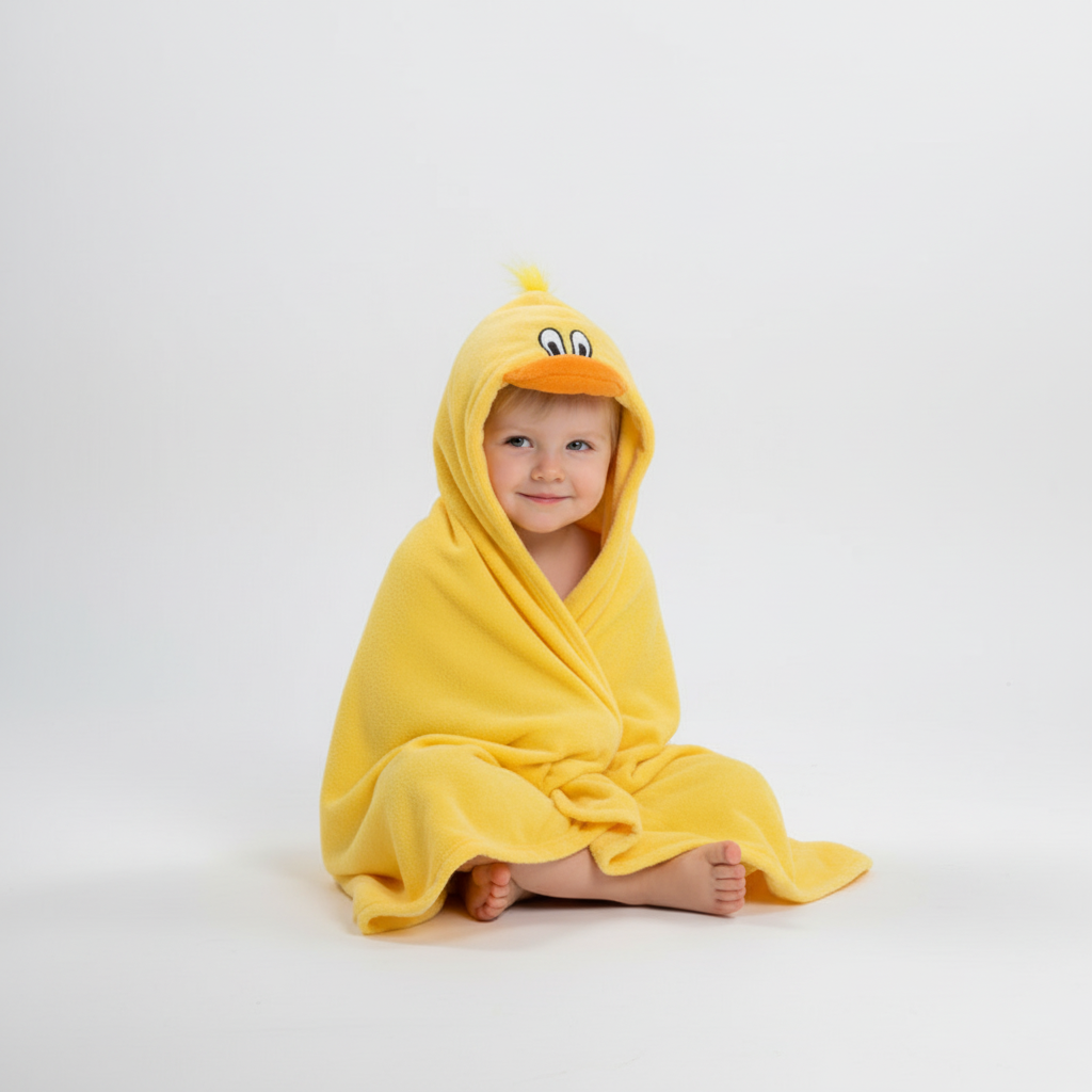 Badcape Kind | Capuchon Handdoek met Dieren | Badponcho Baby