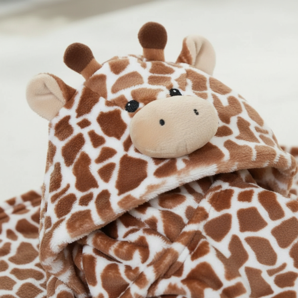Badcape Kind | Capuchon Handdoek met Dieren | Badponcho Baby