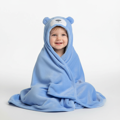 Badcape Kind | Capuchon Handdoek met Dieren | Badponcho Baby