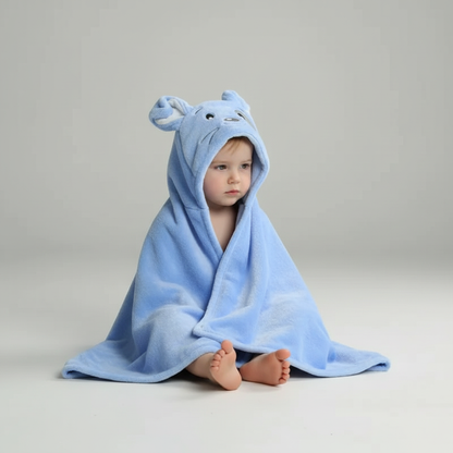 Badcape Kind | Capuchon Handdoek met Dieren | Badponcho Baby