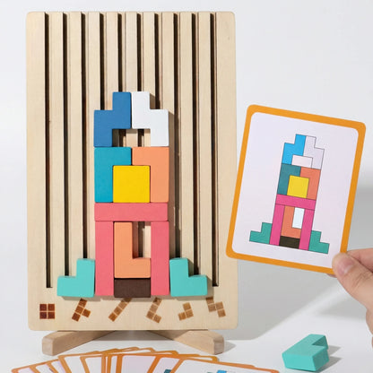 Blokivo - Montessori-Geïnspireerd 3D-Stapelspel van Hout